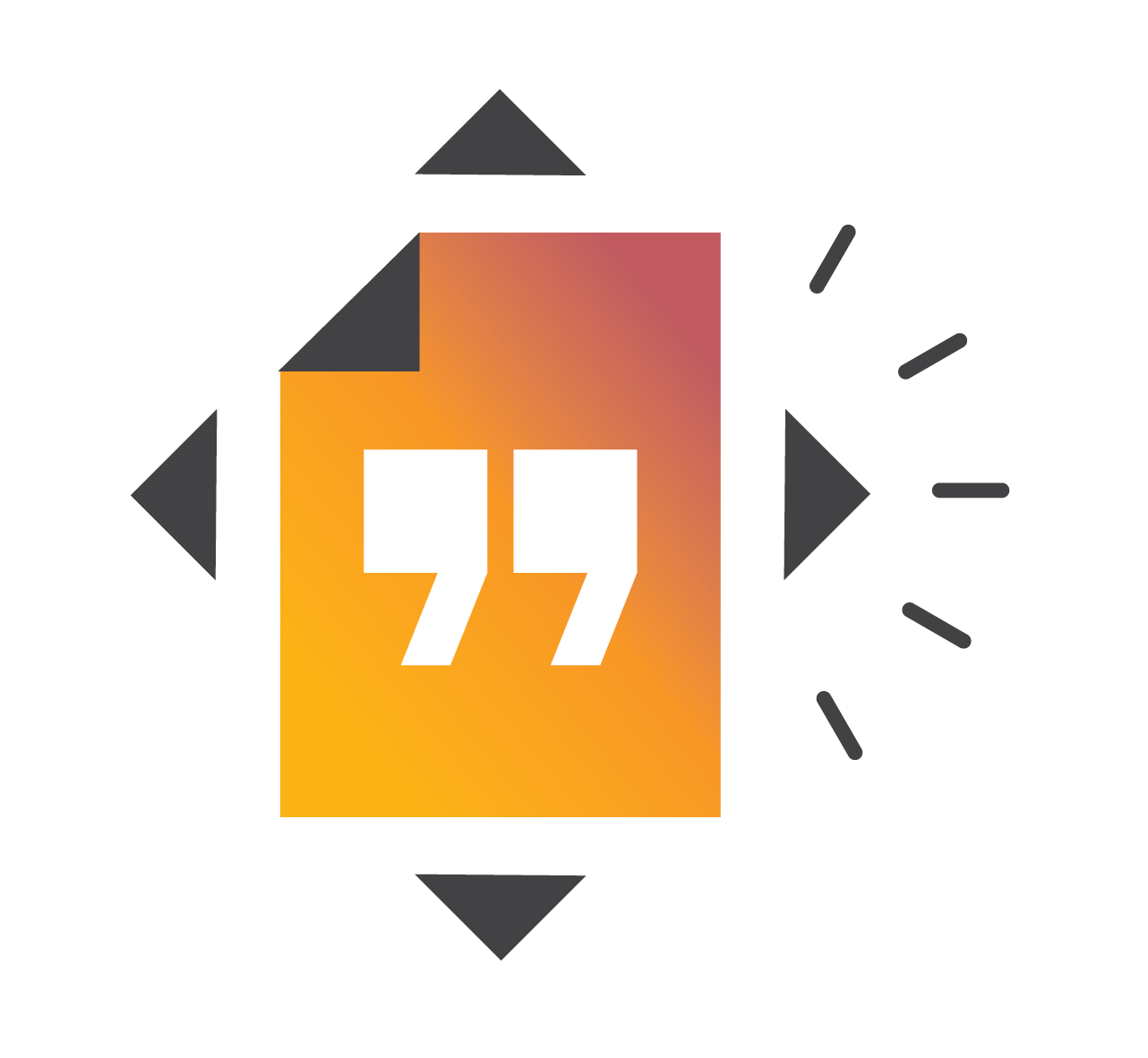 Tone of voice and messaging icon for LinkedIn content